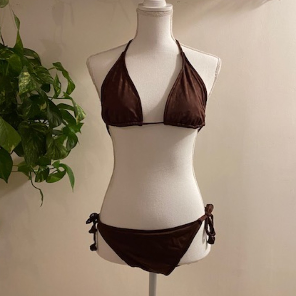 Brown Polka Dot Bikini